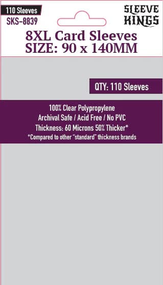 Sleeve Kings: 8XL Sleeves 90mm x 140mm (110)