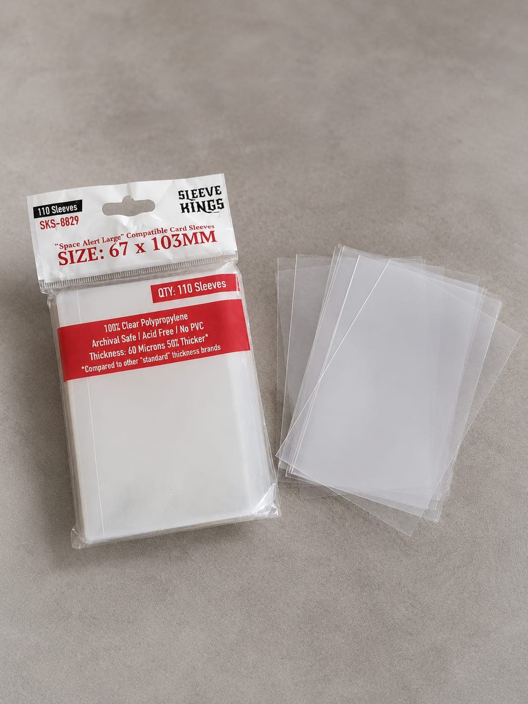 Sleeve Kings: Space Alert Large Compatible Sleeves 67mm x 103mm (110) view 1