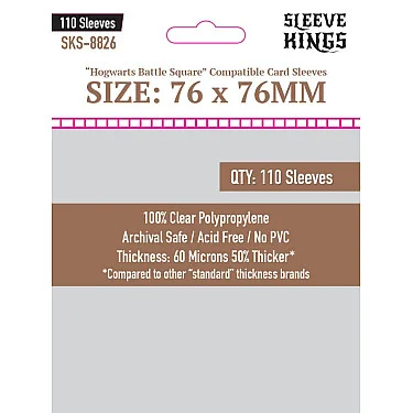 Sleeve Kings: Hogwarts Battle Square Compatible Sleeves 76mm x 76mm (110)